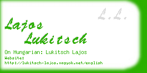 lajos lukitsch business card